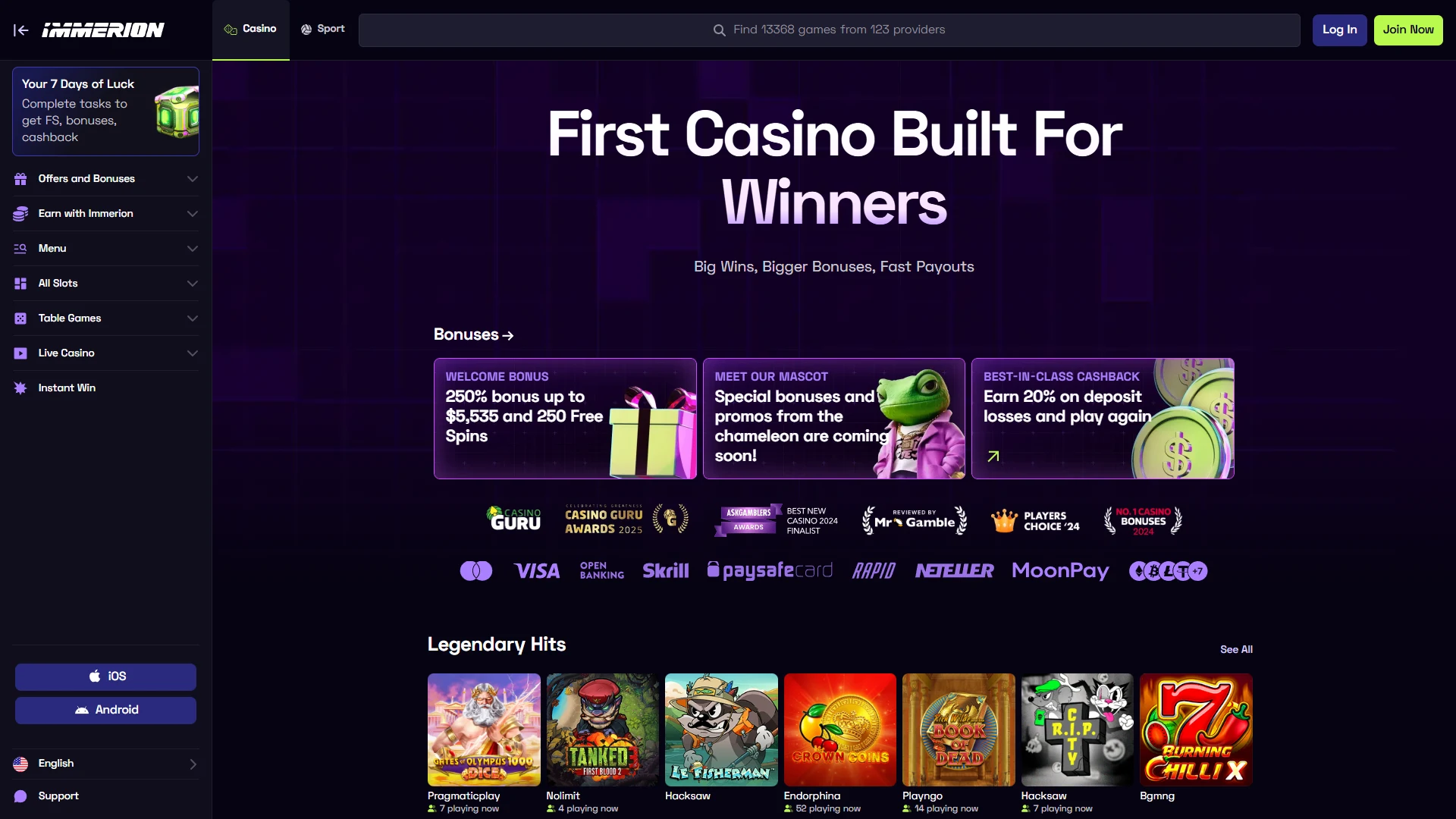 Immerion game lobby